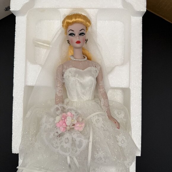 Barbie Porcelain Collection Wedding Party 1959 Limited Edition 1989 Shipper‎ Box - Picture 4 of 10